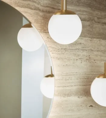Brass bathroom lights